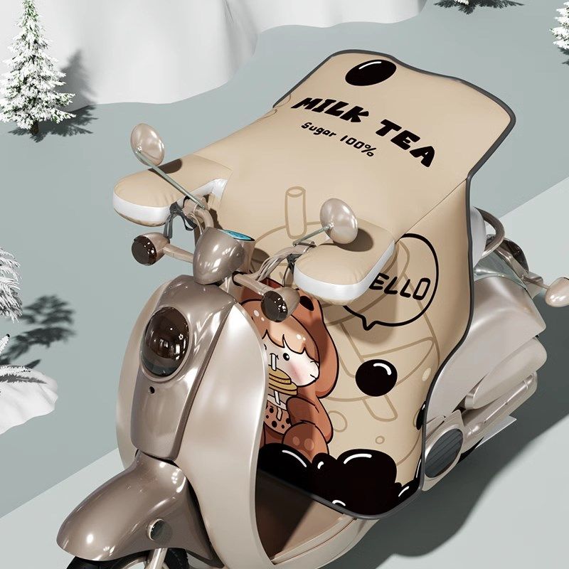 摩托车挡风被冬季加厚冬款踏板电动车防I风罩防雨防水防寒新款冬