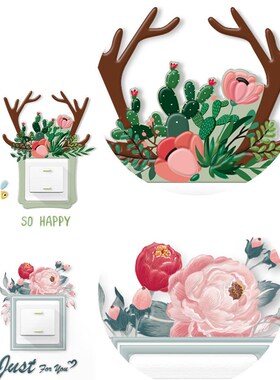 Pop Cute Animals Plants Flamingos Swan Light 3D SwitcZh cove