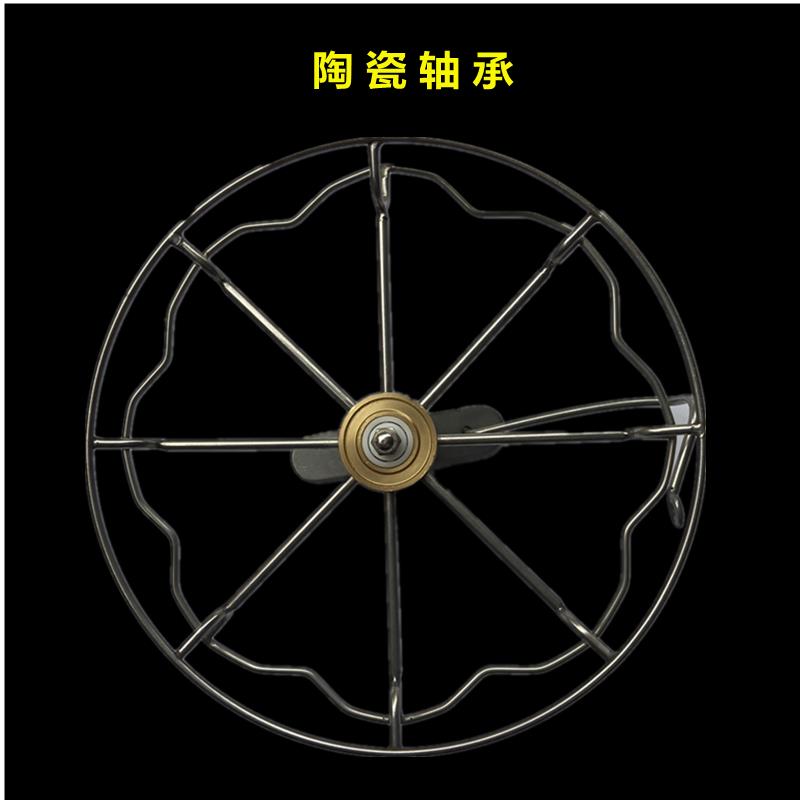 .八卦渔轮手拨轮盘车轮微铅筏钓轮谷麦手拔江钓轮轴承版不锈钢护