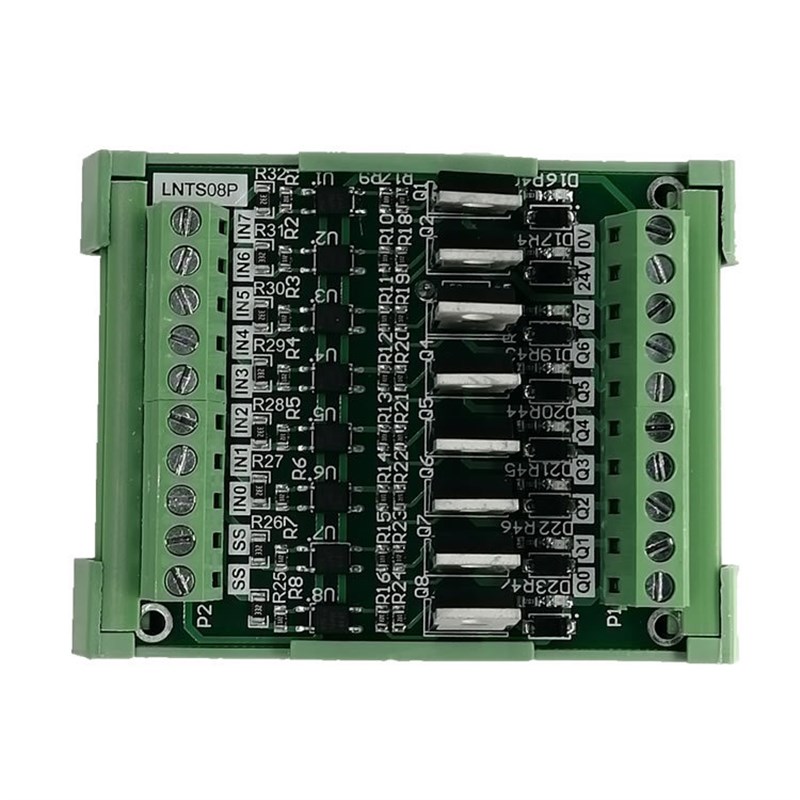 8路PLC直流放大板 PNP输出大板 控制板模组5A 1O2/24DC 无触点模