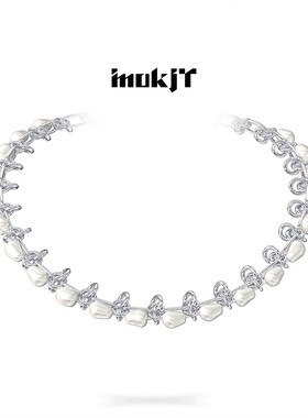 【明星同款】 iMOKJT荆棘与珍珠项链轻奢复古高级感锁骨链