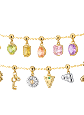 iMOKJT「幸运配方」小彩石系列女款项链可爱吊坠挂饰节日礼物