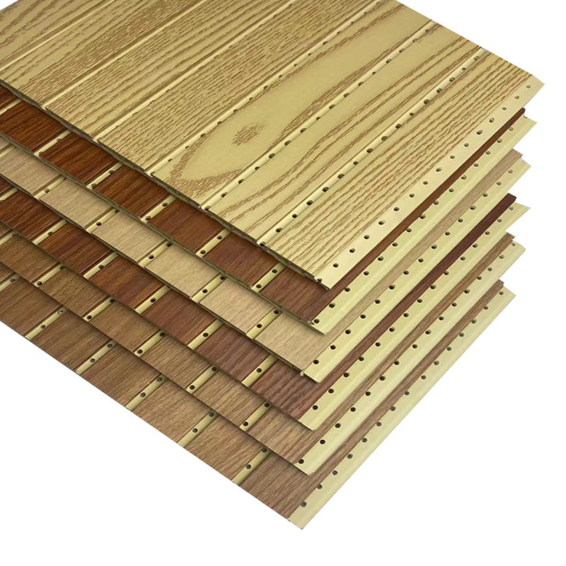 竹木纤维吸音板环保消音穿孔工装会议室隔音学校木质墙面装饰材料
