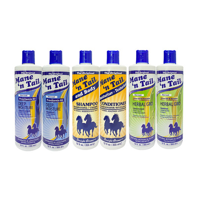 美国进口Mane ‘n Tail箭牌马牌经典控油无硅油洗发水/护发素保湿