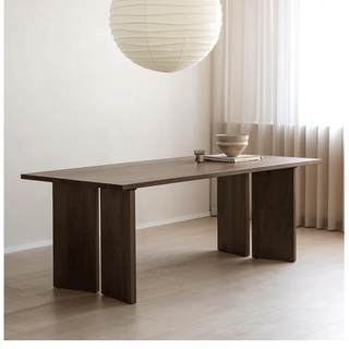 北欧实木会议桌长桌现代简约原木办公桌长方形设计师办公桌长条桌