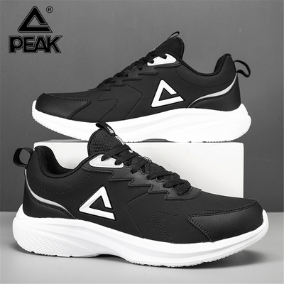 匹克男鞋皮面保暖跑步鞋秋冬季新款官方正品减震轻便休闲运动鞋鞋