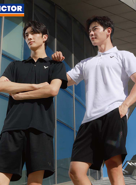 正品victor胜利羽毛球服男女 中性训练系列针织POLO衫T恤30035