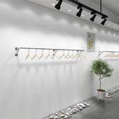 不锈钢拉丝墙上壁挂服装 店专用网红陈列架上墙架可定制 展示架服装