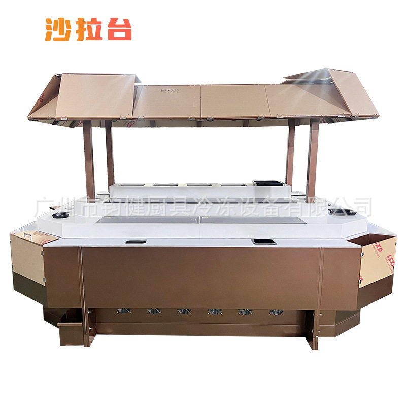 商用自助餐吧台阶梯式大理石保温沙拉台大型超市自助沙拉冷藏柜