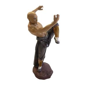 5ZW中华武术功夫陶瓷人物摆件假山园林盆景公仔花盆落观赏地