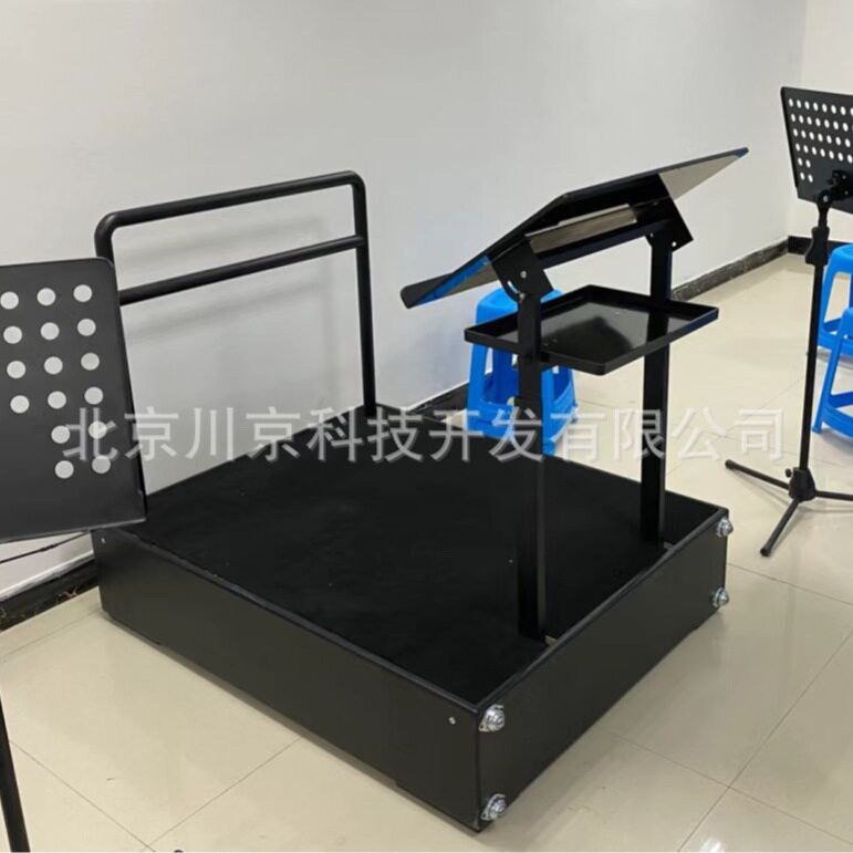实木带轮升降折叠交响乐指挥台