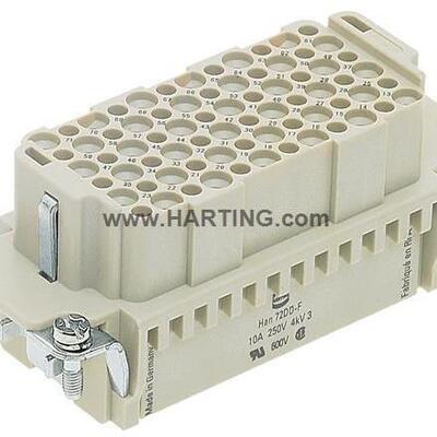 Harting浩亭09162723101Han72DD-HMC-F-c72针插芯电流:10A
