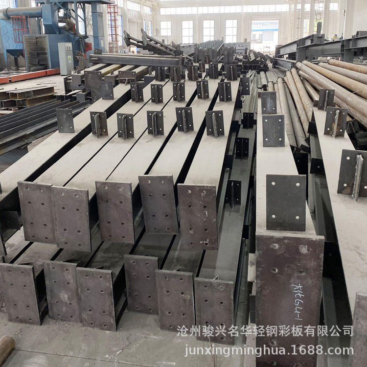 厂家供应钢构件箱型梁 建筑承重钢支撑格构柱 焊接加工钢结构件