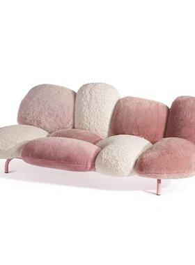 意大利轻奢设计师Cipria布艺三人沙发简约现代小户型客厅懒人沙发