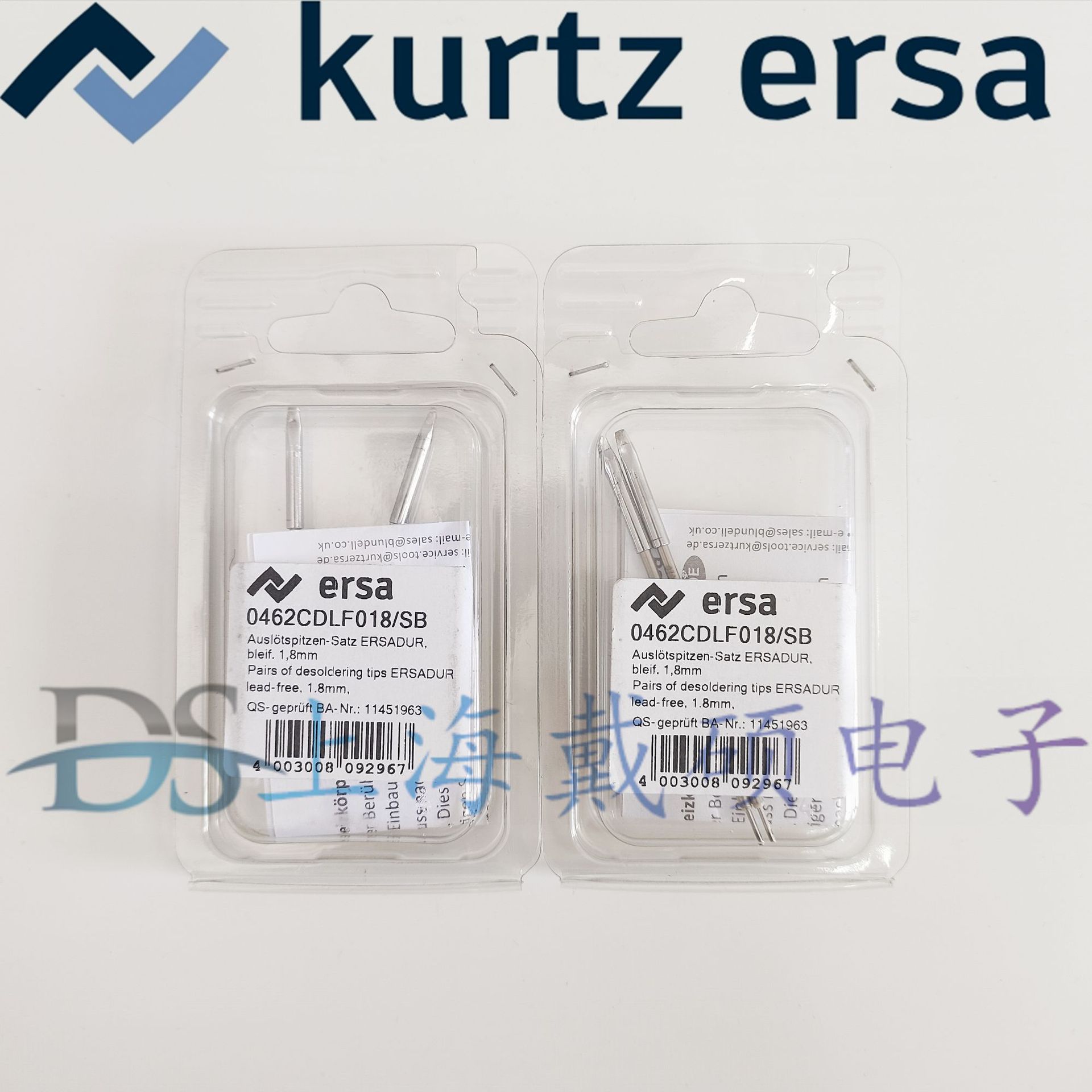 德国埃莎ERSA0462CDLF018凿形烙铁头1.8x1mm