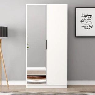 衣柜卧室家具小户型家用大衣柜带镜子经济型实木儿童小衣厨子简易