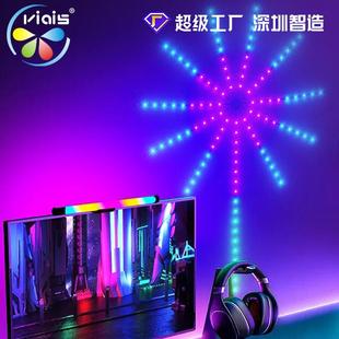 led灯声控流星跑马全彩氛围灯爆炸星空圣诞装饰户外幻彩烟花灯带