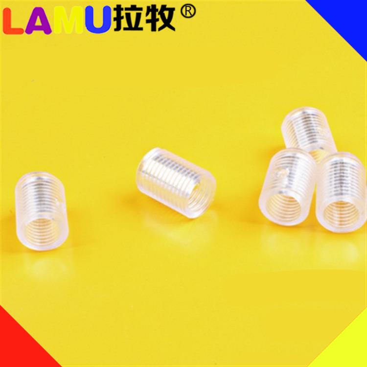 电器透明PC塑料细牙M6M10空心牙管无磁防锈塑料空心穿线出线外牙