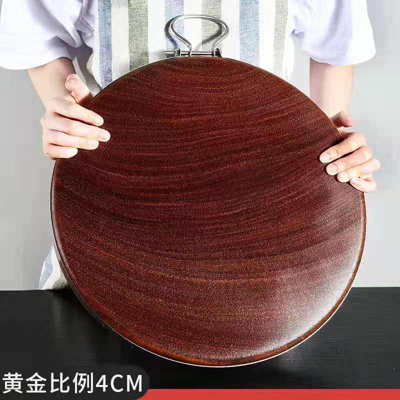 丽枫澜木正宗铁木菜板加厚案板圆形整木菜墩粘板切菜板加大砧板子