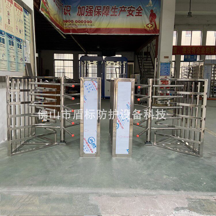 小区智能刷卡旋转门工地单向入口不锈钢旋转栅栏转闸入口通道门