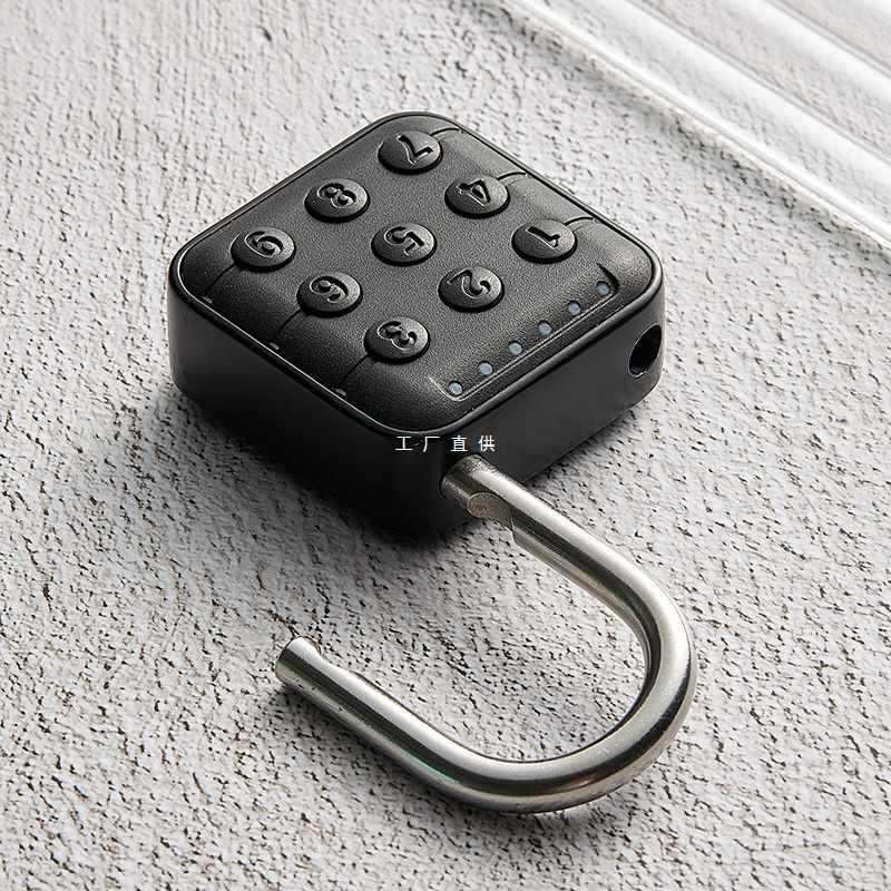 6E3X按键挂锁防水门锁健身房衣柜宿舍数字按键智能电子指纹密码锁