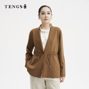 织希TESSITI/滕氏企业女装极简风百搭职场通勤针织外套