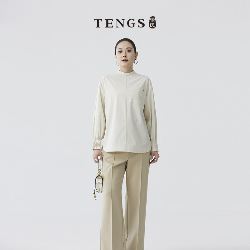TENGS休闲通勤百搭长袖衬衫