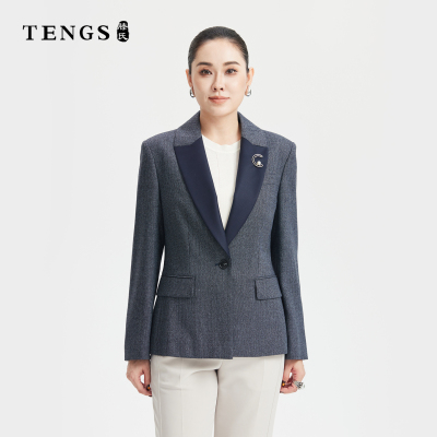 TENGS工艺精品翻领上衣百搭外套