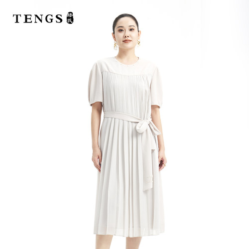 TENGS优雅气质自然轻盈连衣裙