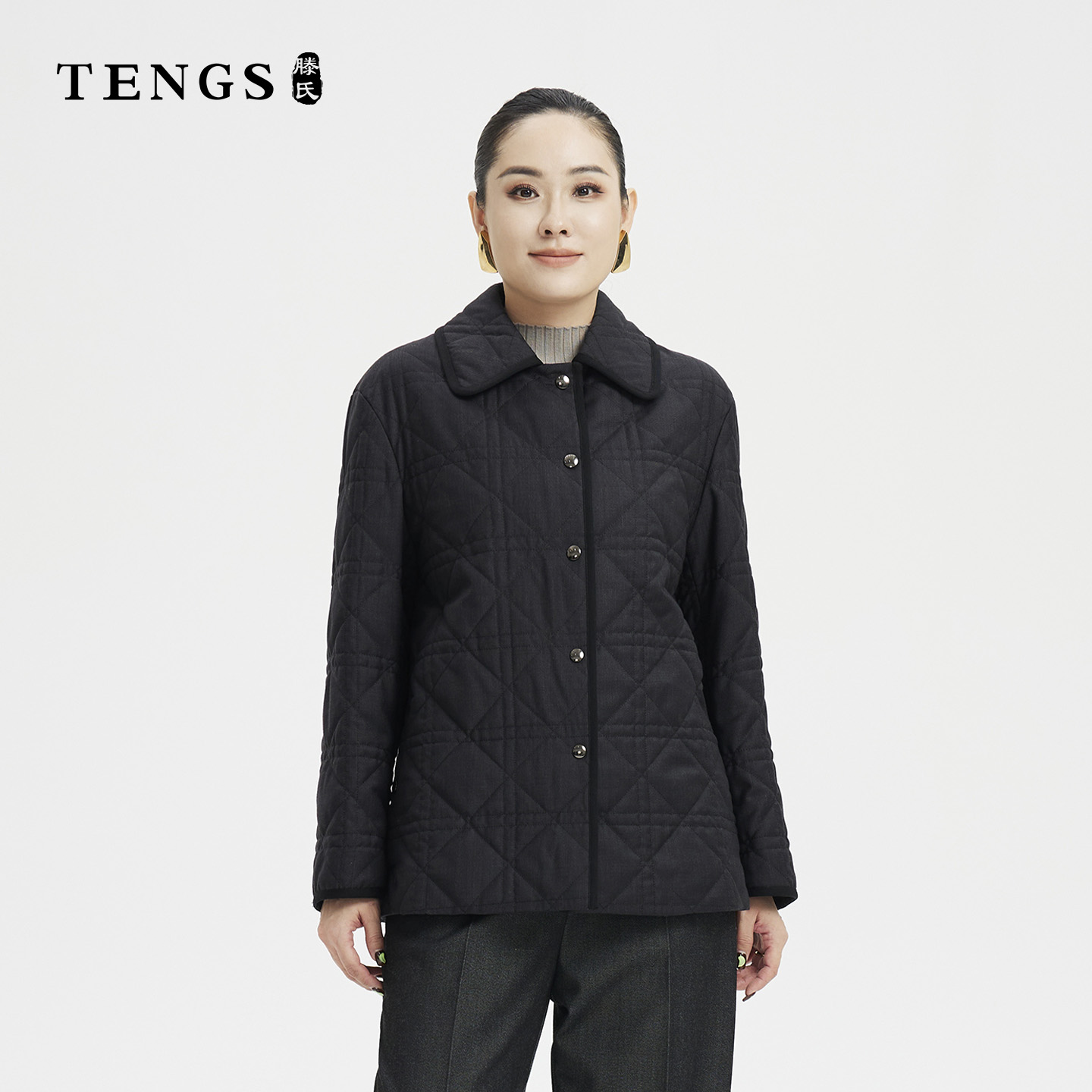 通勤翻领短款保暖百搭棉服