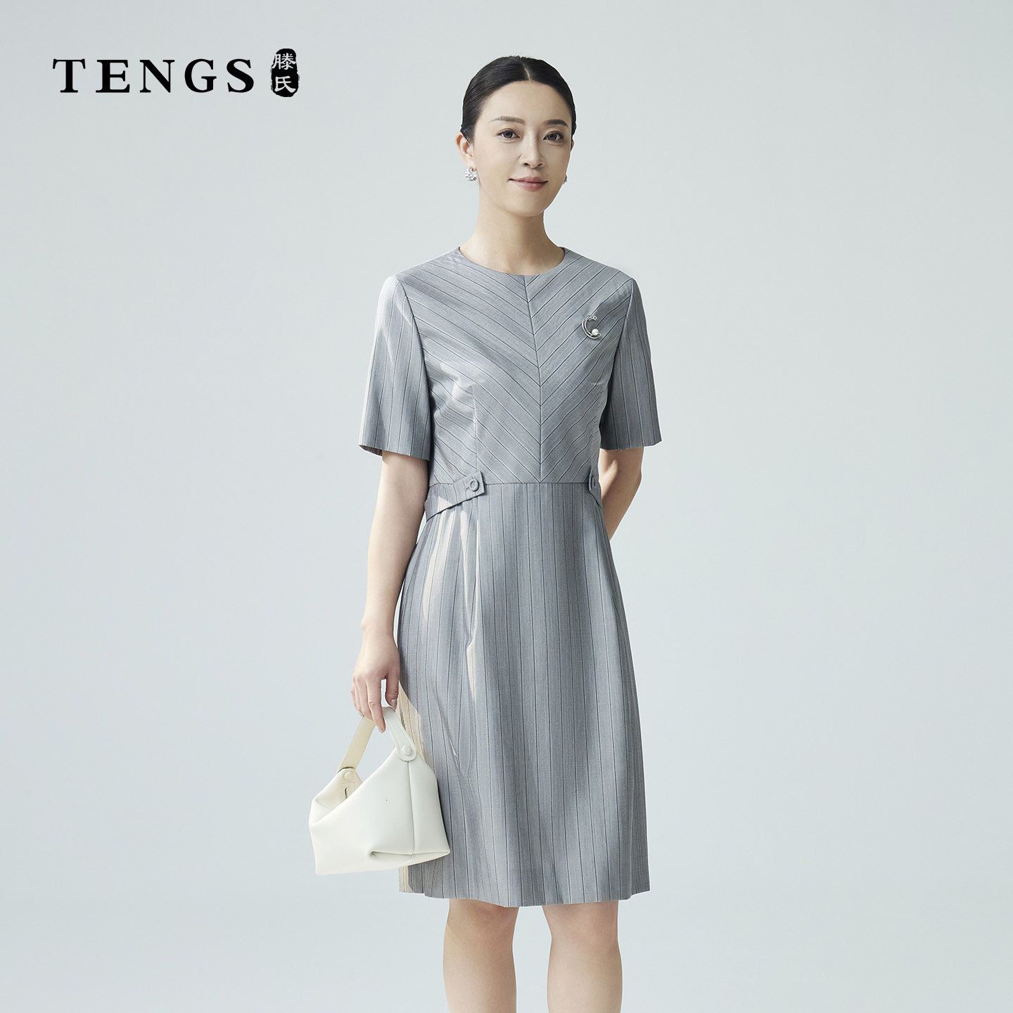 TENGS滕氏职业商务通勤连衣裙