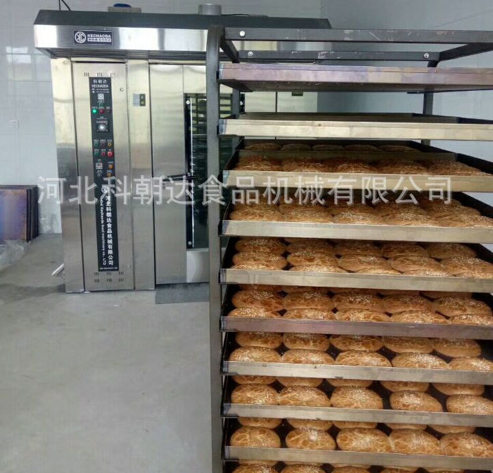 科朝达供应旋转烤炉专用架车不锈钢32盘面包推车产品晾晒车