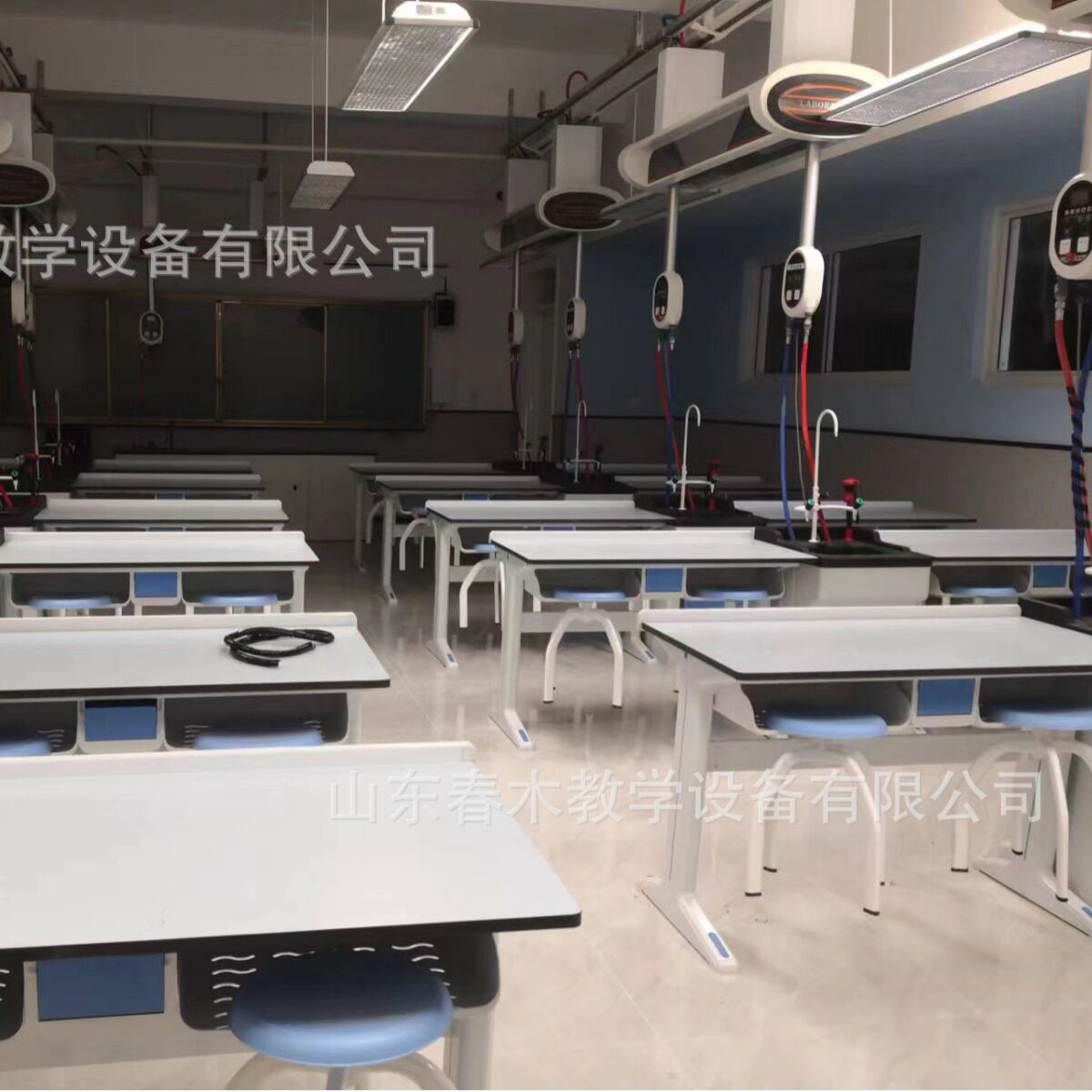 理化生桥式吊装学校实验室上水电通风铝塑实验桌吊装系统源头厂家