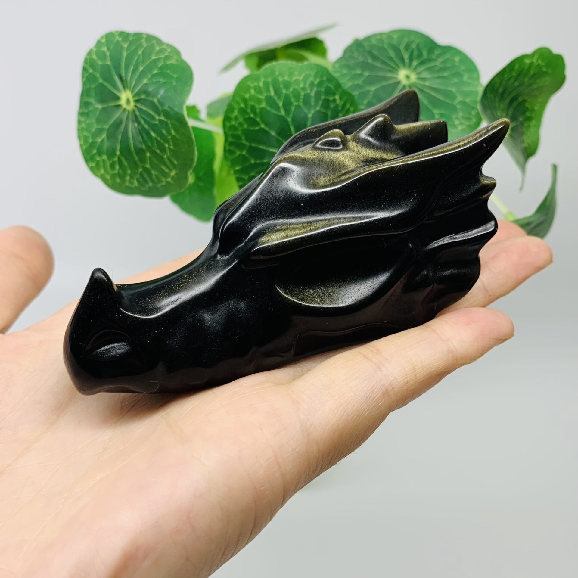 天然金曜石梦幻紫蓝蛋白水晶摆件