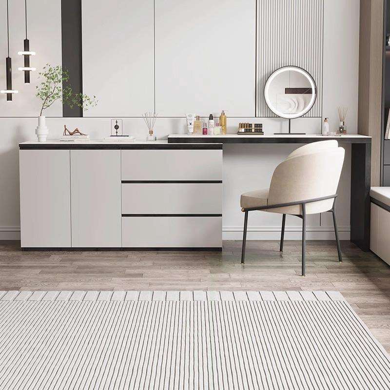 岩板梳妆台现代简约卧室斗柜一体轻奢高级感书桌化妆桌小型省空间