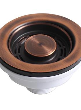 天力欧式出口镀古铜下水器古铜色落水器PVD水槽配件XK268C025