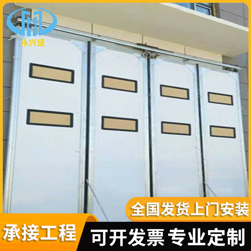 工业折叠式推拉门深圳惠州厂房平开门仓库车间双开电动平移门