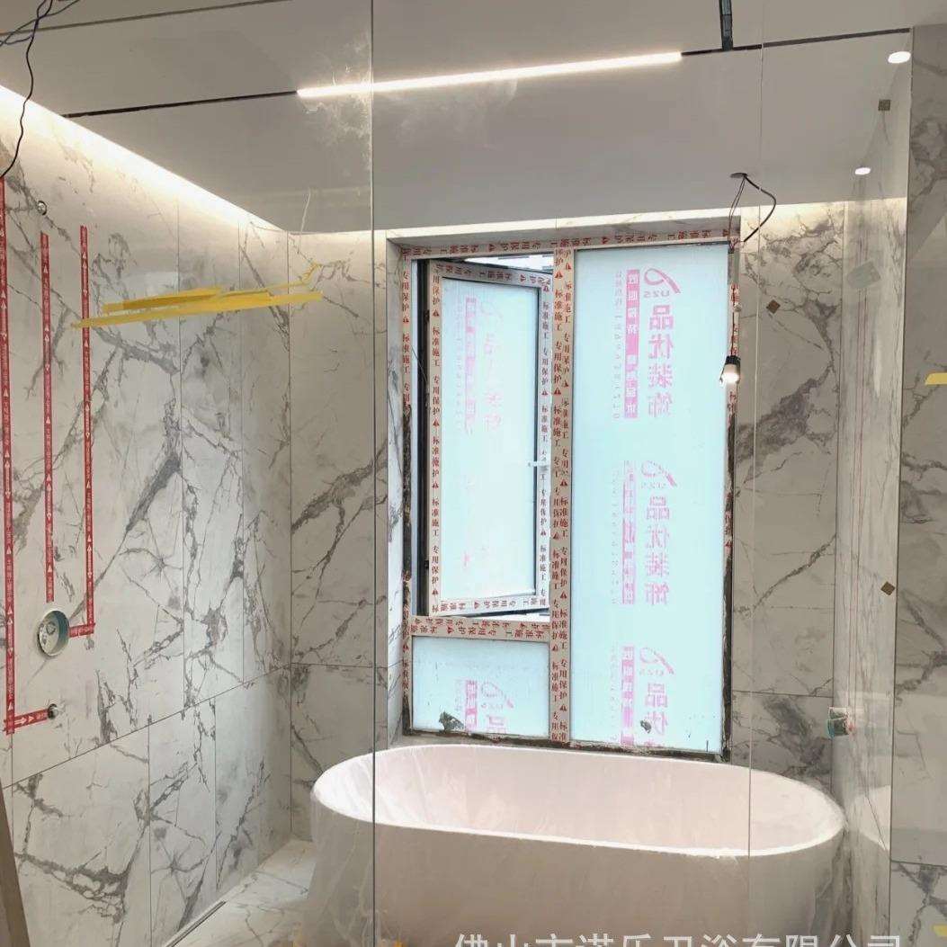 批量工程生间卫小户型不锈钢折叠干湿分离淋浴房弧扇形地浴屏淋浴