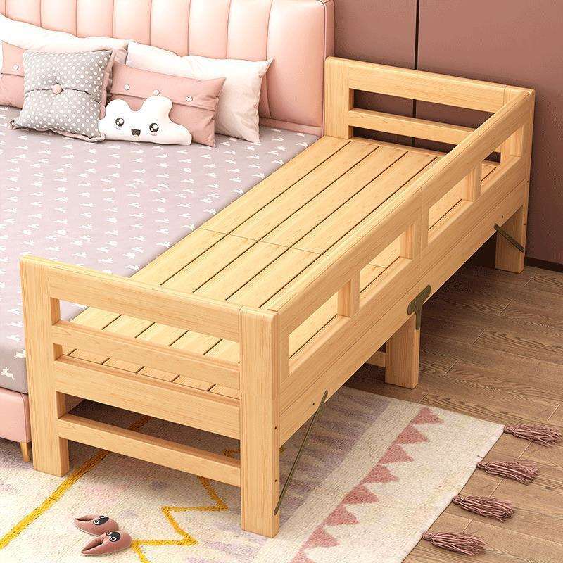 现货折叠带护栏加宽拼接床扩床无缝神器婴儿床实木床延边不带另加