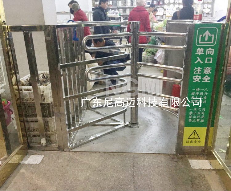不锈钢半高旋转单向人行滚闸