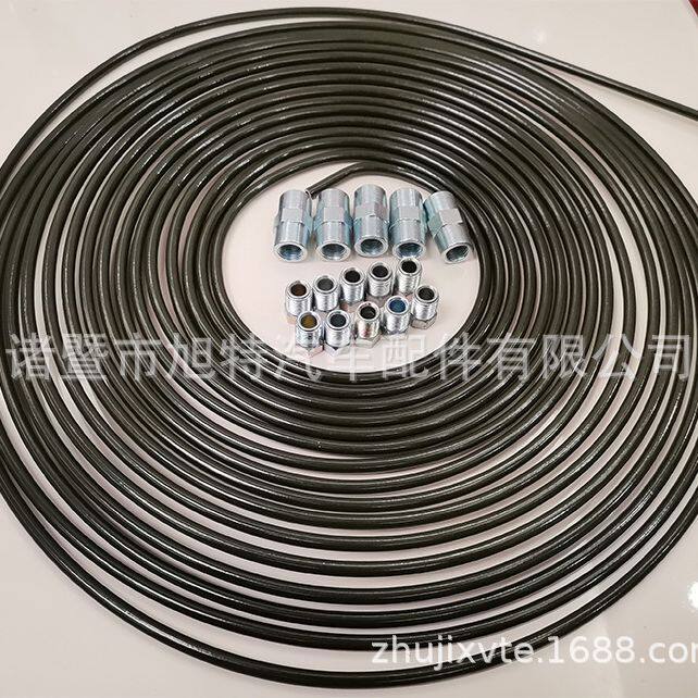 汽车配件刹车管制动管PVF镀铜盘管白锌盘管圈管军绿管+30个配件
