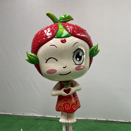 荔枝水果福娃卡通雕塑网红打卡落地摆件商业街区文旅景观艺术装置