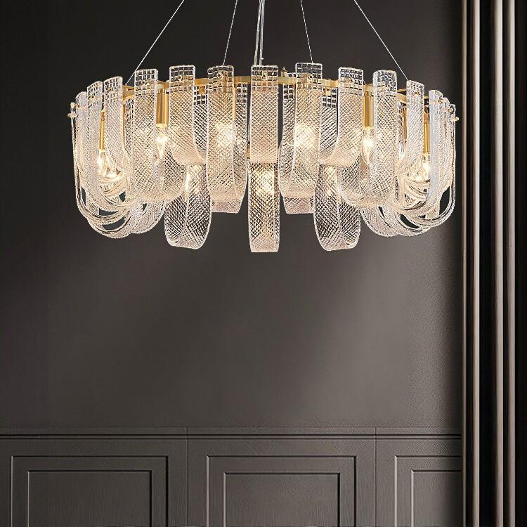 后现代简约轻奢美式全铜客厅吊灯设计师卧室餐厅灯意式法式复古灯