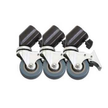 辉摄摄影灯架滑轮3个装滑轮灯架带刹车万向脚轮摄影棚辅助