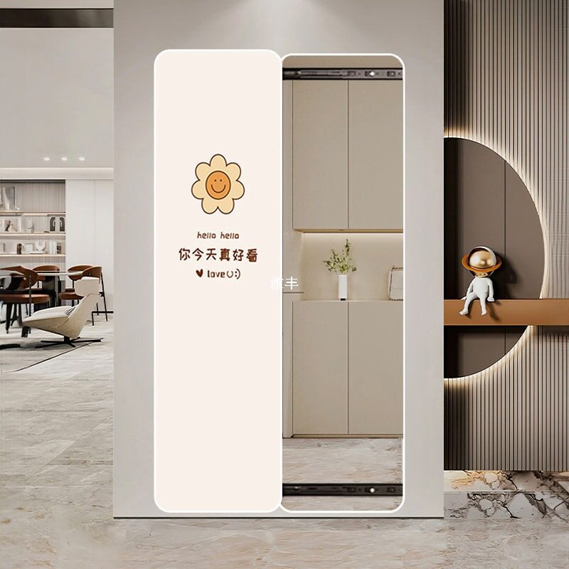 隐形推拉铝合金装饰全身镜画