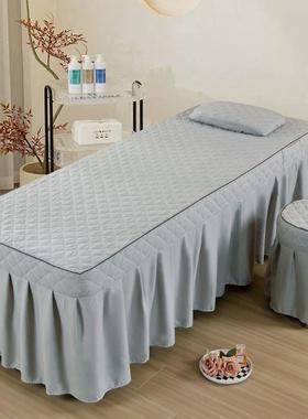床罩纯棉两件套加厚纯色按摩院理疗美体洗头床套