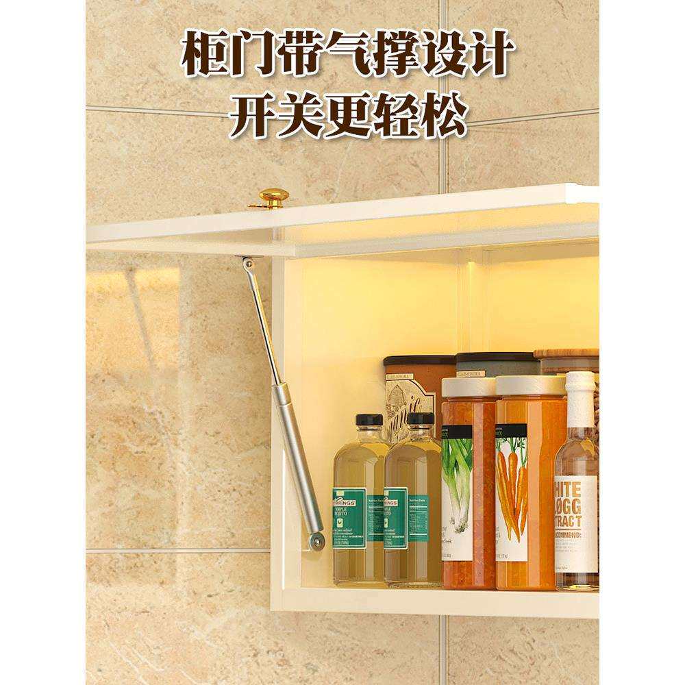 厨房壁挂式置物柜免打孔家用墙上带门调料调味品置物架挂墙收新品