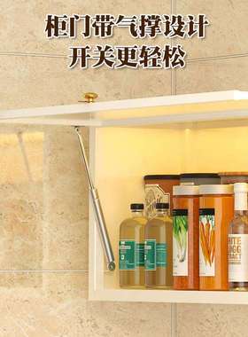 厨房壁挂式置物柜免打孔家用墙上带门调料调味品置物架挂墙收新品