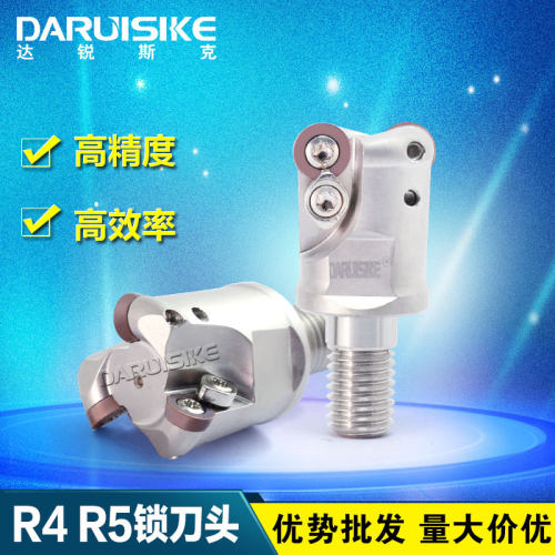 【达锐斯克DARUISIKE】锁牙刀头可换式R5R4铣刀头分体式锁牙刀