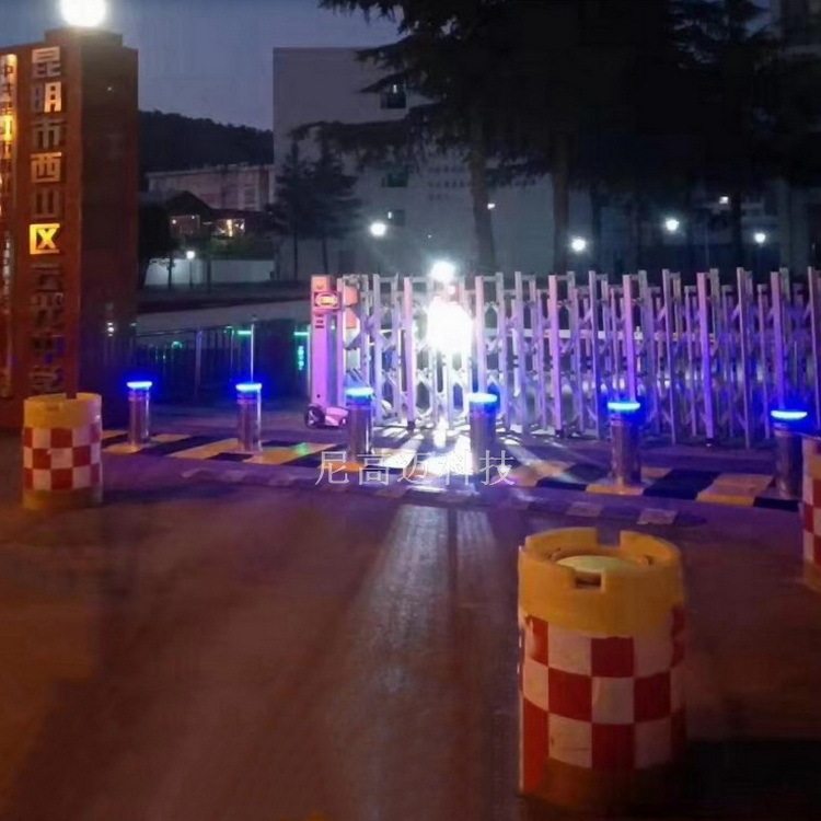 学校全自动升降柱室外防水304不锈钢防撞柱公园小区停车场伸缩桩